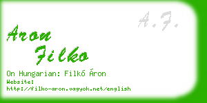 aron filko business card